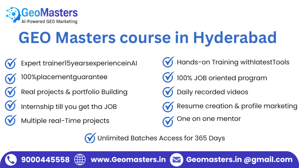 GEO Masters course in Hyderabad